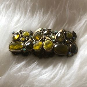 Olive green costume jewelry bracelet